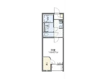 レオネクストソフィア(1K/1階)の間取り写真