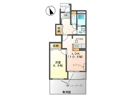 コーポ加藤(1LDK/1階)の間取り写真