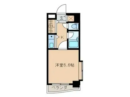 ドミエスポワール箱崎Ⅵ804(1K/8階)の間取り写真