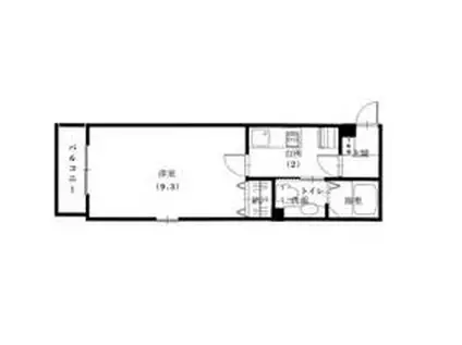 スプリングストーンM(1K/4階)の間取り写真