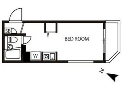 カテリーナ笹塚(ワンルーム/4階)の間取り写真