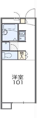 レオパレス岡崎ウエスト(1K/1階)の間取り写真