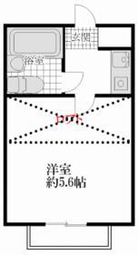 アルページュ上石神井Ⅰ(1K/2階)の間取り写真