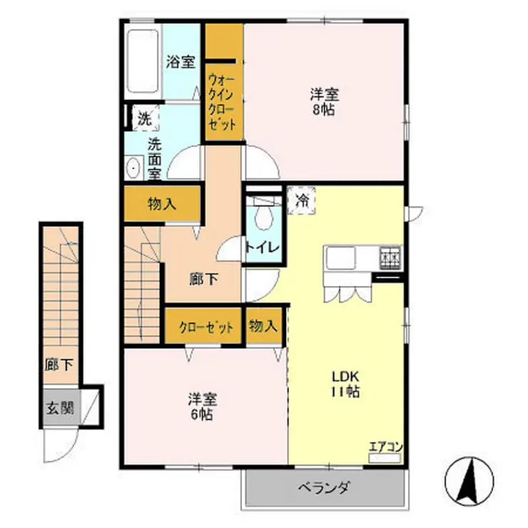 シャルメゾンA棟 2階階 間取り