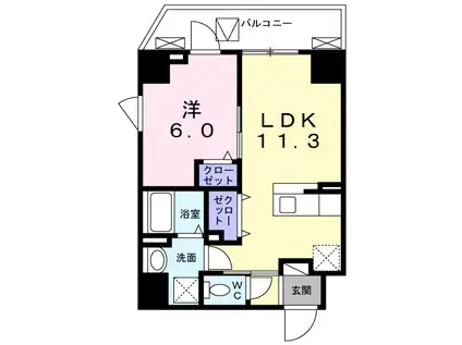 グランツ恵比寿(1LDK/7階)の間取り写真