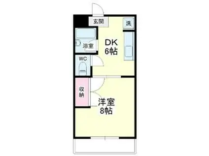 マンション A&R(1DK/1階)の間取り写真