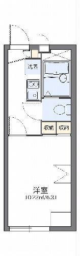 レオパレスセレージュ(1K/1階)の間取り写真