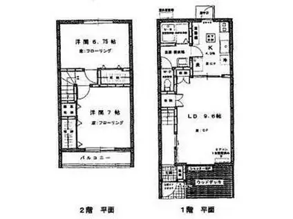 プリムローズ・メゾン(2LDK)の間取り写真
