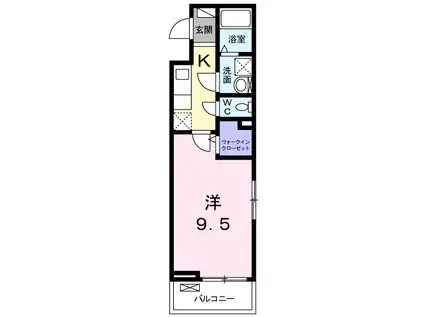 サンライズ・メモリー(1K/3階)の間取り写真