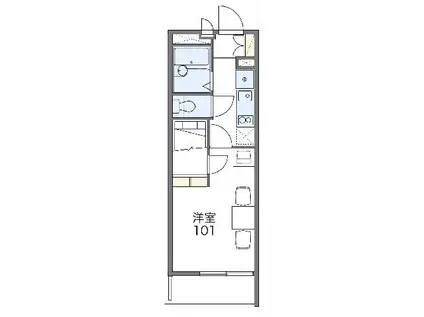 レオパレス南一番(1K/2階)の間取り写真