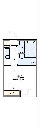 レオネクストエムズ早渕Ⅲ(1K/1階)の間取り写真