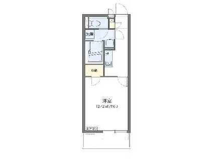 レオネクストヴィオラ(1K/3階)の間取り写真