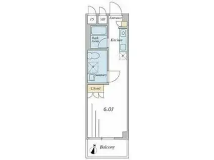 東武北大宮サンライトマンション(ワンルーム/4階)の間取り写真