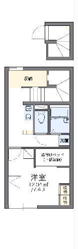 レオパレスレジデンスアオキ(1K/2階)の間取り写真