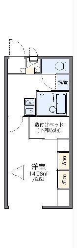 レオパレスカモミールⅡ(1K/2階)の間取り写真