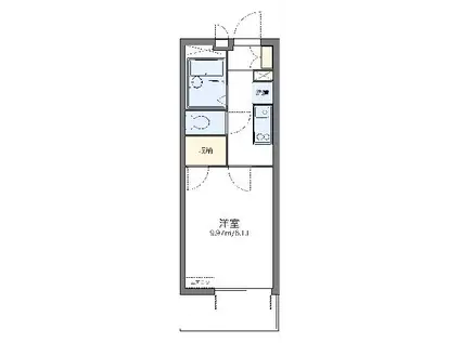 レオパレス ルーチェマーレ(1K/3階)の間取り写真