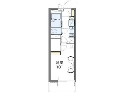レオパレスアイリスN(1K/3階)の間取り写真