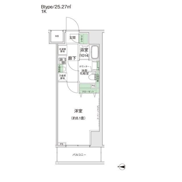 スタイリオ蒲田Ⅱ(1K/2階)の間取り写真