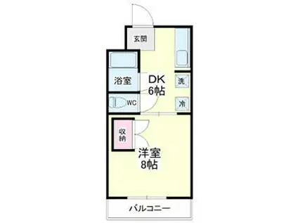 ヴィンテージ(1DK/3階)の間取り写真