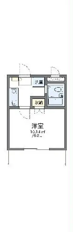 レオパレスキュービクル浅草橋 2階階 間取り