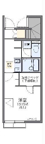 レオネクストエムズ(1K/1階)の間取り写真