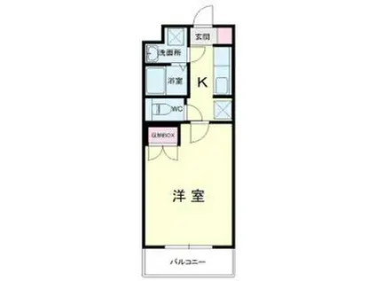 K-STAGE(1K/4階)の間取り写真