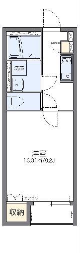 レオネクストメゾンド クレール(1K/2階)の間取り写真