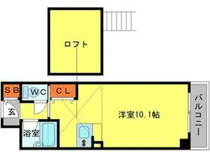 グリーンハイツ豊川Ⅰ(1K/3階)の間取り写真