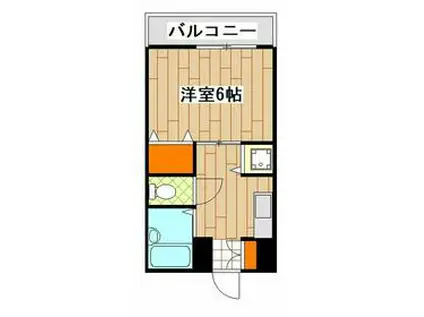 ブルーマロ—鎌谷(1K/1階)の間取り写真