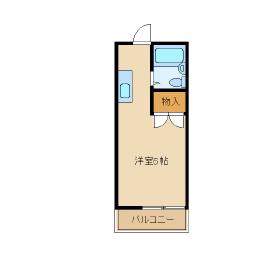 ハイツエミール(1K/1階)の間取り写真