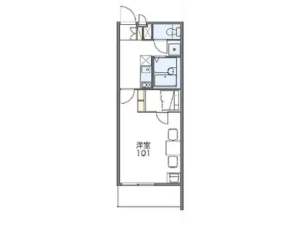 レオパレスシーザリオ(1K/2階)の間取り写真