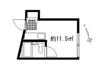 コーポサンシャイン(ワンルーム/1階)の間取り写真