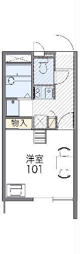 レオパレス大坪(1K/1階)の間取り写真