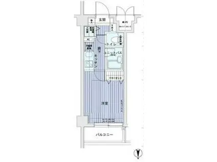 メインステージ蓮沼(1K/2階)の間取り写真