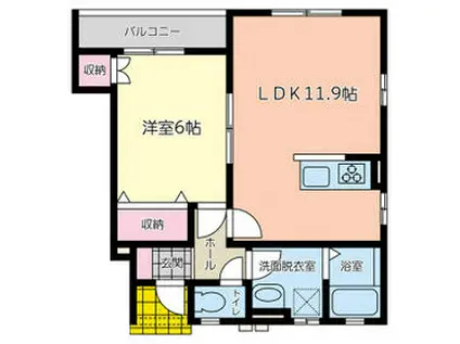 アリエッタ(1LDK/2階)の間取り写真