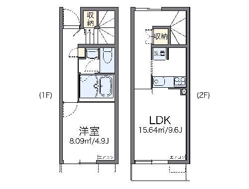 レオネクストSUZUKI(1LDK/1階)の間取り写真