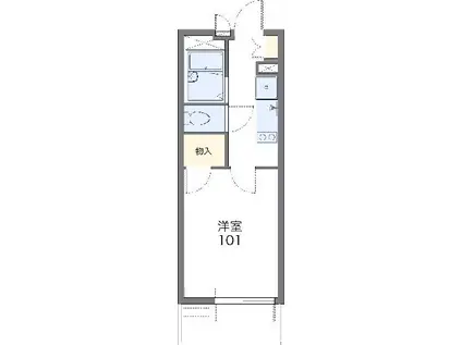 レオパレスくるみ(1K/3階)の間取り写真