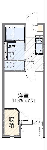 レオネクスト成沢(1K/1階)の間取り写真