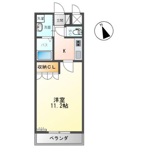 REUSSIR NISHIZAWA(1K/1階)の間取り写真