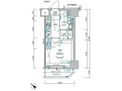 メインステージ立川Ⅱ(1K/5階)の間取り写真
