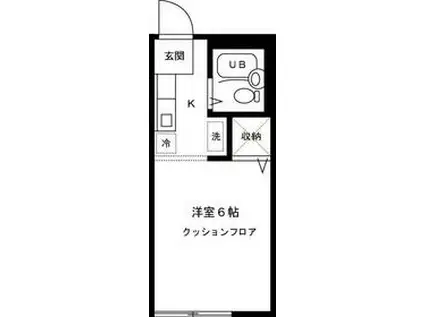 ウィスタリア(1K/1階)の間取り写真