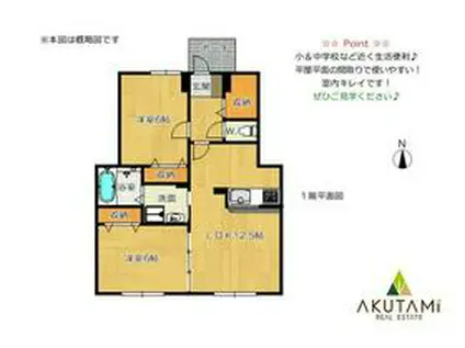 セイフ フラット B(2LDK/1階)の間取り写真