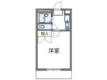 レジデンス城西(1K/2階)の間取り写真