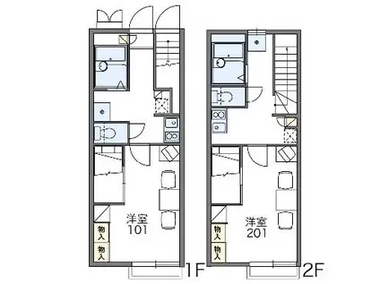 レオパレススペース メイ(1K/2階)の間取り写真