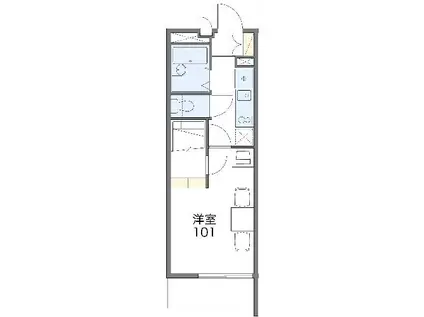 レオパレスシンシアⅡ(1K/1階)の間取り写真