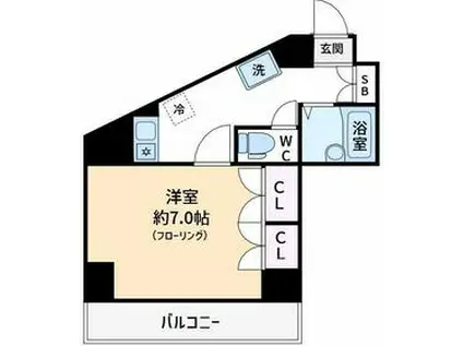 メインステージ荻窪(1K/3階)の間取り写真