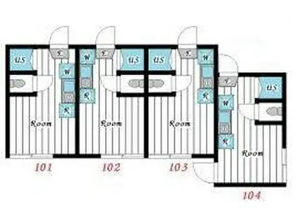 TM西横浜(ワンルーム/1階)の間取り写真
