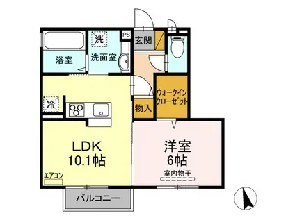 シャルマンⅡ(1LDK/2階)の間取り写真