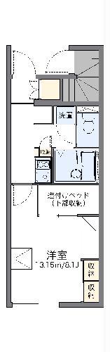 レオパレスA&K(1K/1階)の間取り写真