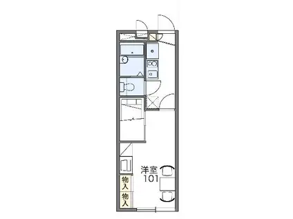 レオパレス万場山Ⅱ(1K/2階)の間取り写真